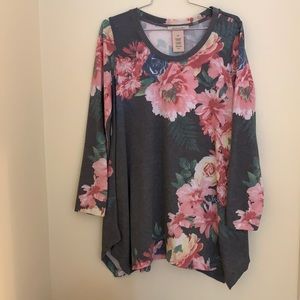 Philosophy Floral Shark Bite Tunic